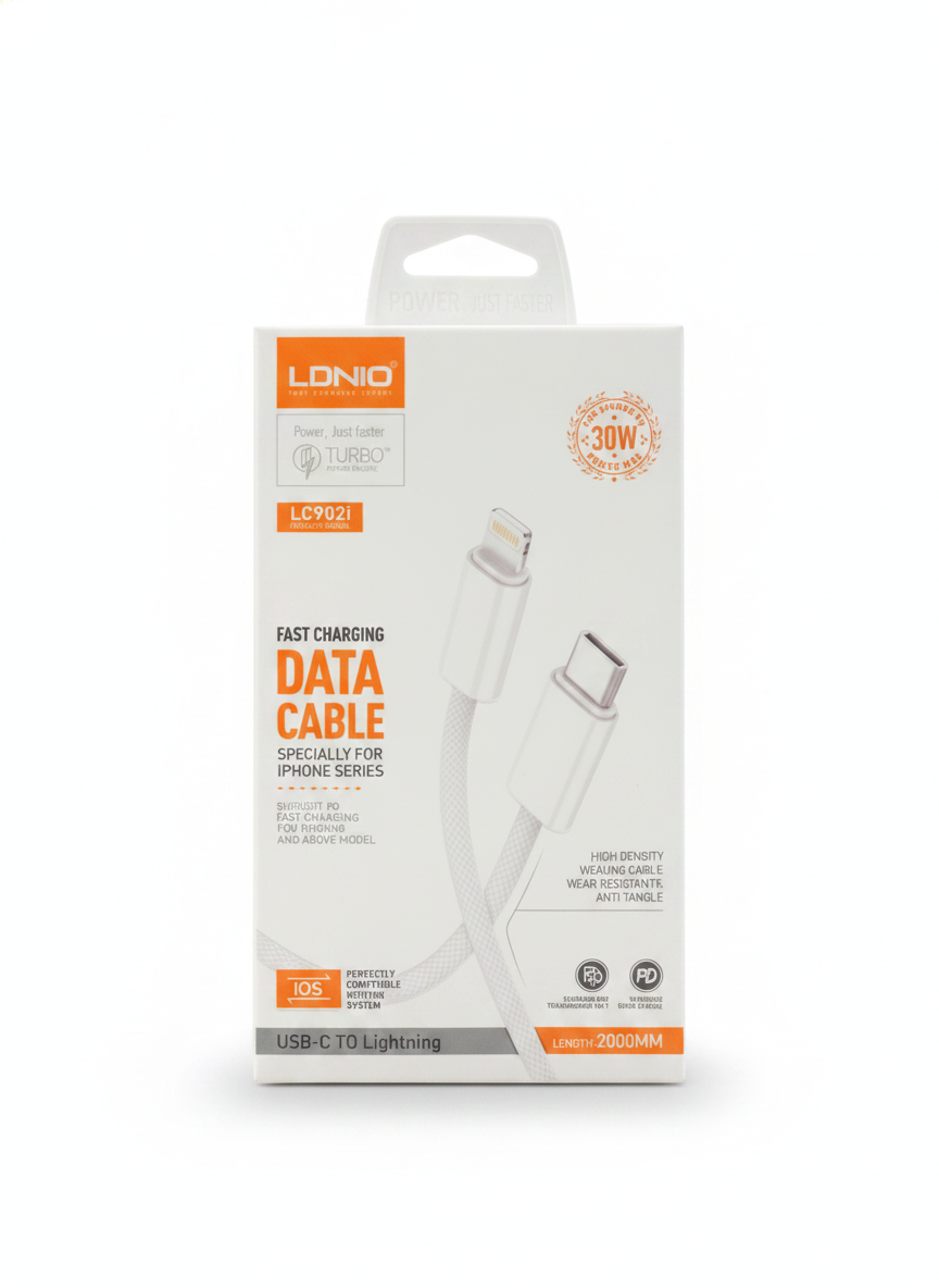 LDNIO LC902i Fast Charging USB-C to Lightning Data Cable (2000MM)