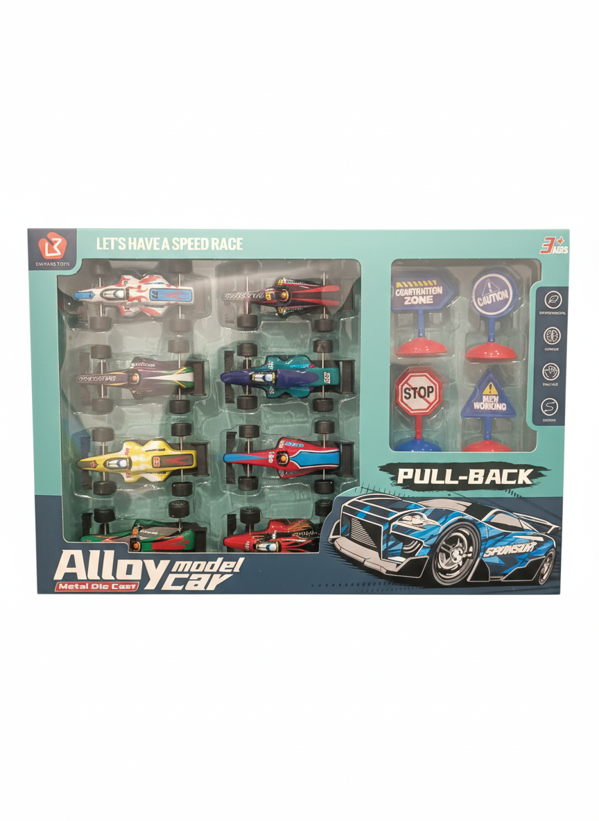 LET'S HAVE A SPEED RACE Alloy Model Car Set