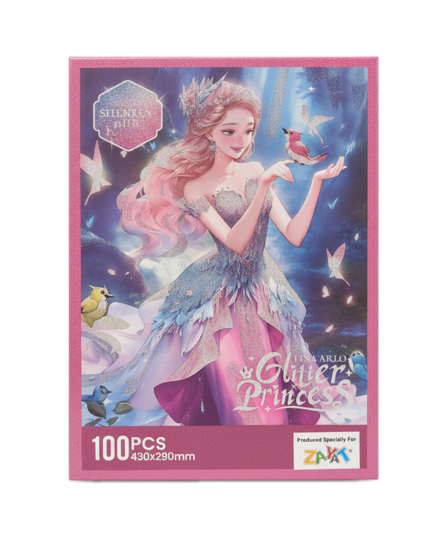LINA ARLO Glitter Princess 100-Piece Puzzle