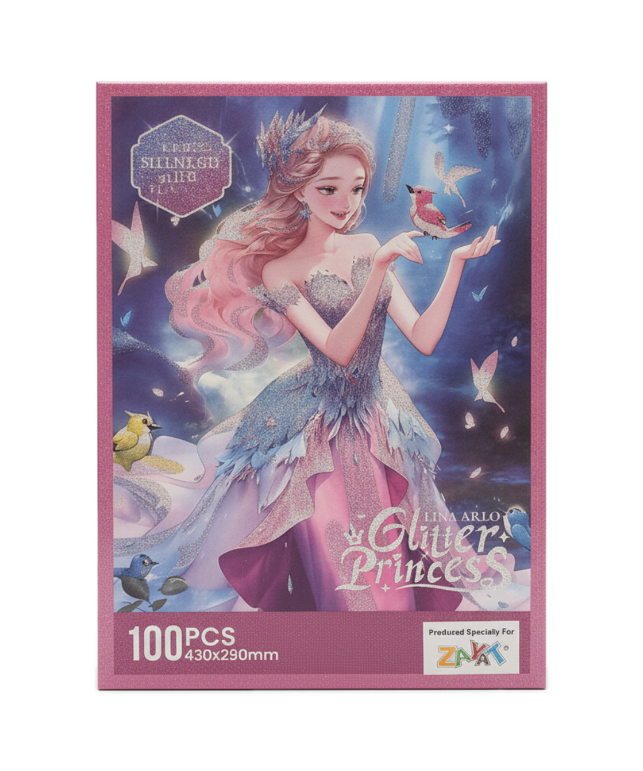 LINA ARLO Glitter Princess 100-Piece Puzzle