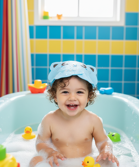 La Fruta Kids Blue Cat Animal Shower Cap