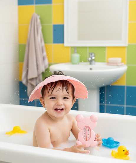 La Fruta Shower Cap and Bath Thermometer Set
