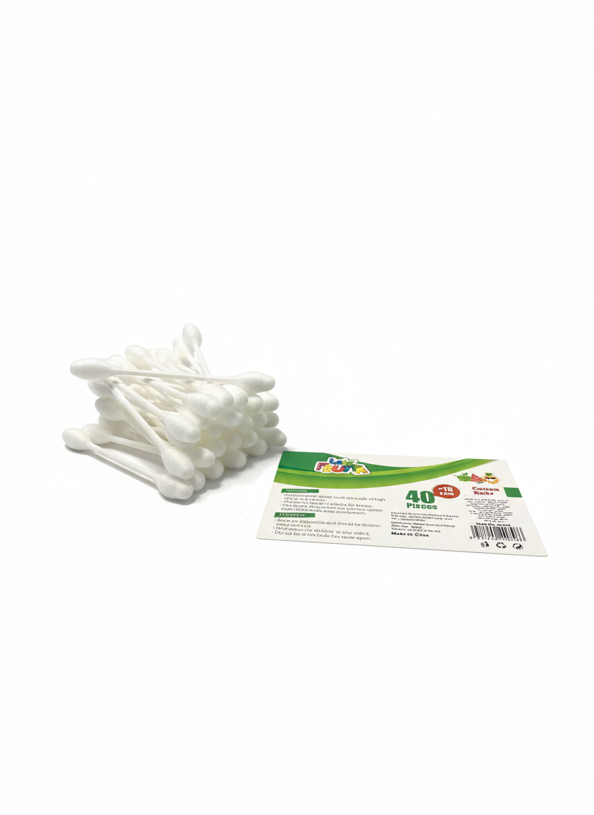 La Frutta Baby Cotton Buds, 40+15 Pieces