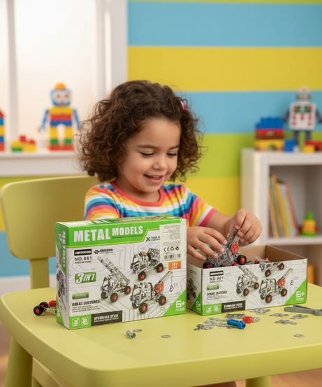 METAL MODELS 3IN1 Construction Building Set No. 861