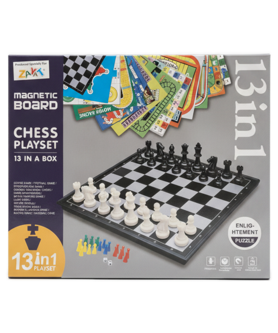 Magnetic Board Chess Playset 13 in 1