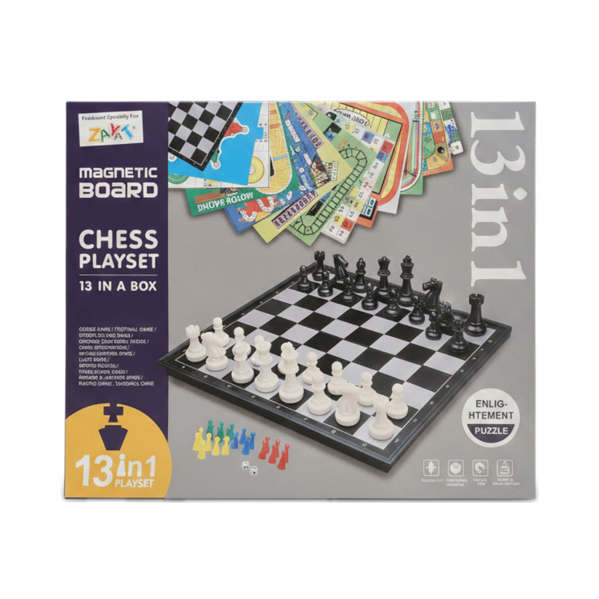 Magnetic Board Chess Playset 13 in 1