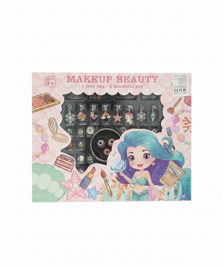 Makeup Beauty Play Set with Charm Bracelet Kit