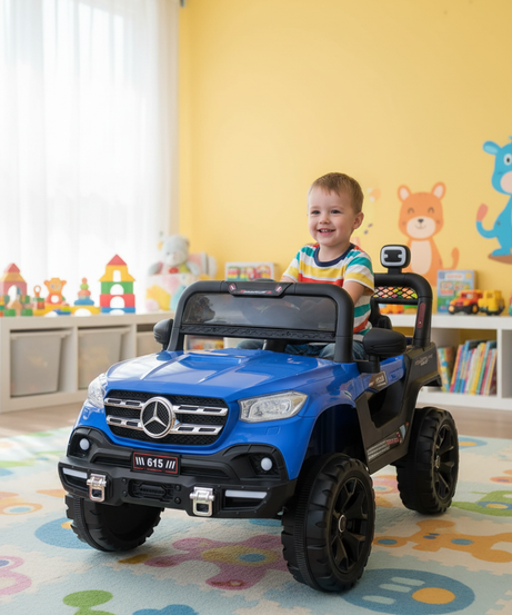 Mercedes-Benz Style Blue Electric Ride-On SUV