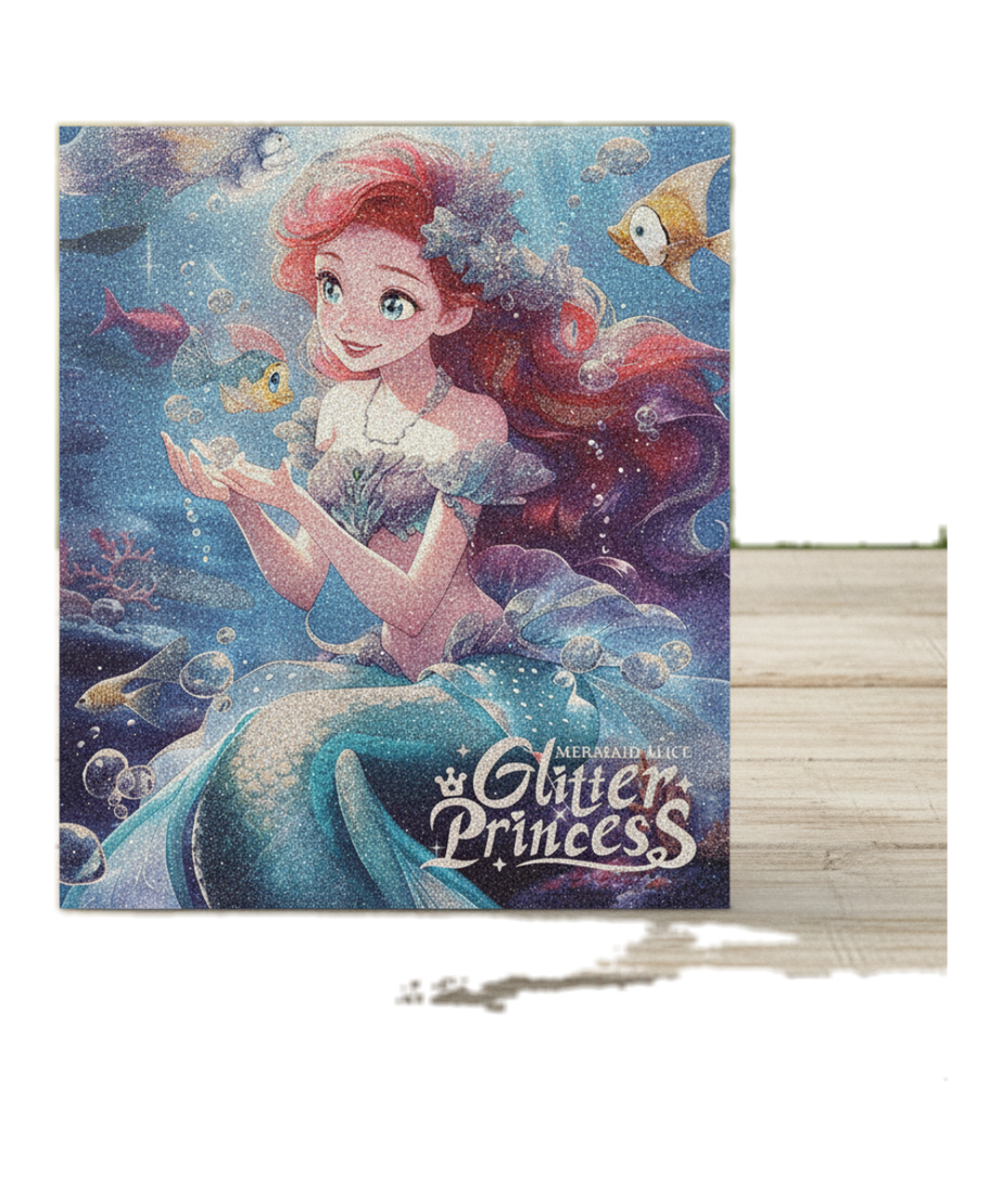 Mermaid Alice Glitter Princess Puzzle