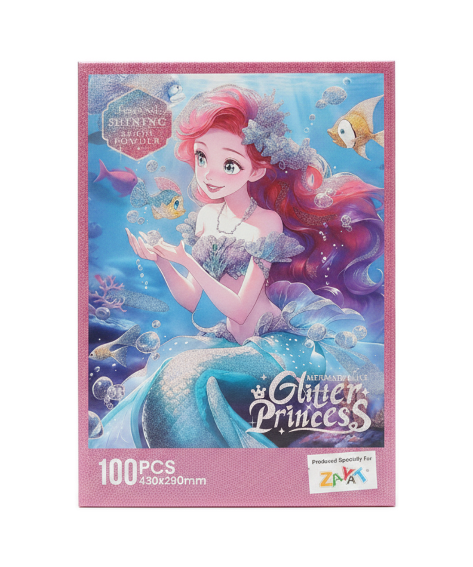 Mermaid Alice Glitter Princess Puzzle