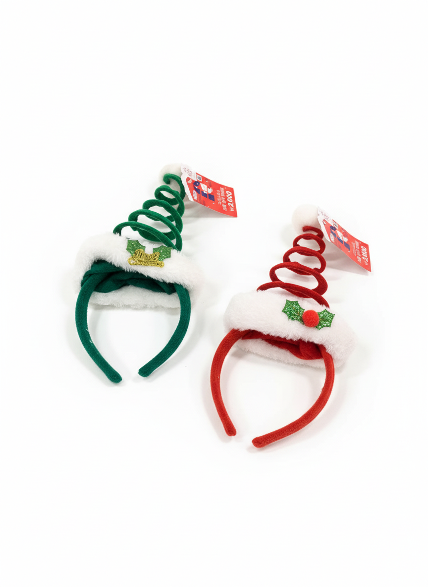 Merry Christmas Classic Spiral Headband - 1 Headband