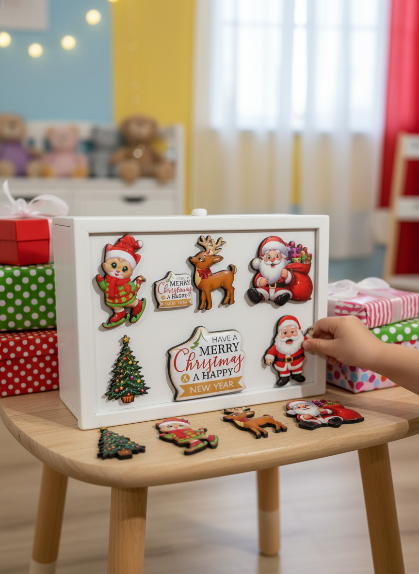 Merry Christmas & Happy New Year Refriger Stickers Collection