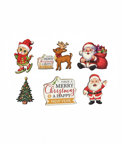 Merry Christmas & Happy New Year Refriger Stickers Collection
