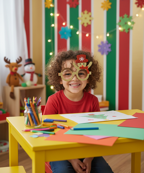 Merry Christmas Novelty Glitter Glasses