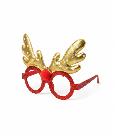 Merry Christmas Reindeer Novelty Glasses