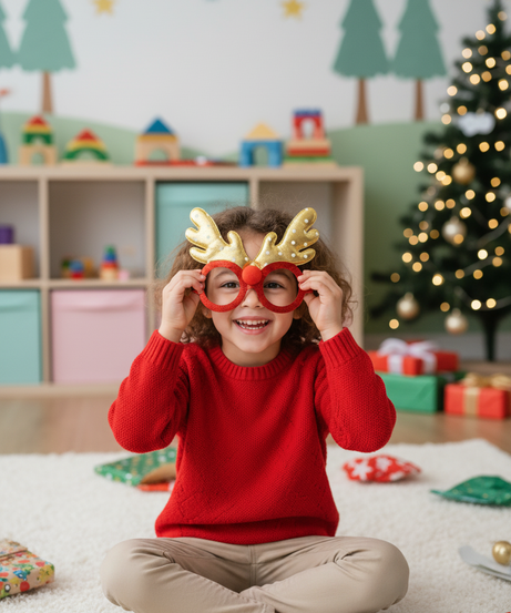 Merry Christmas Reindeer Novelty Glasses