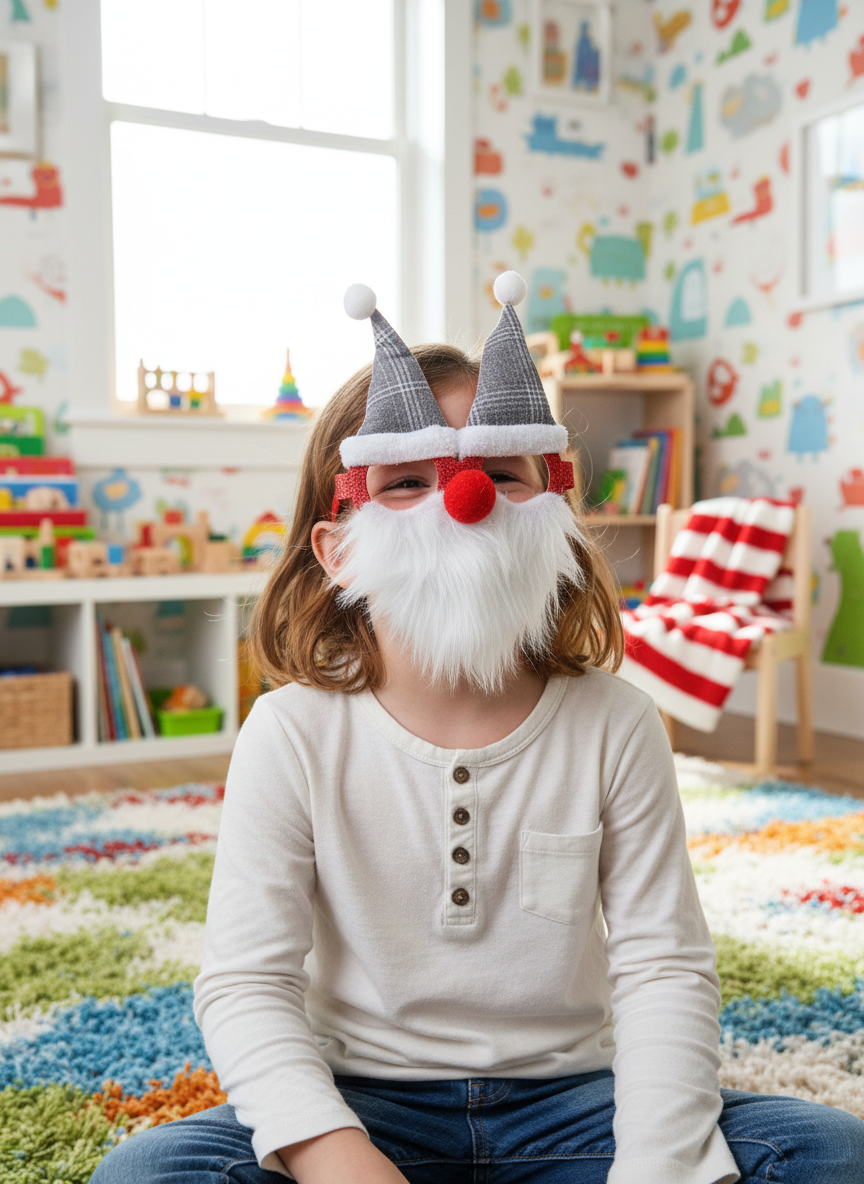 Merry Christmas Santa Claus Novelty Headband Glasses