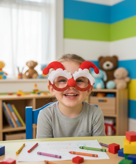 Merry Christmas Santa Face Novelty Glasses