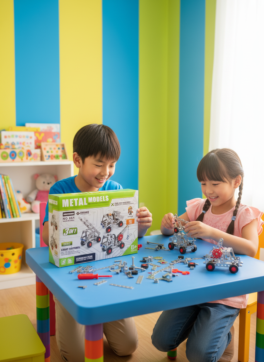 Metal Models 3-in-1 Construction Building Vehicle Model Toys No. 861 by Aole Toys