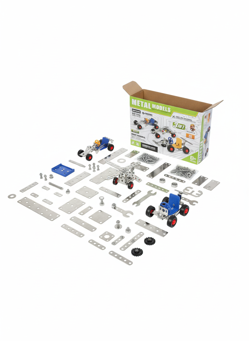 Metal Models 3-in-1 Construction Building Vehicle Model Toys No. 862