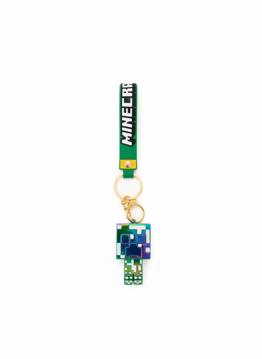 Minecraft Creeper Holographic Keychain