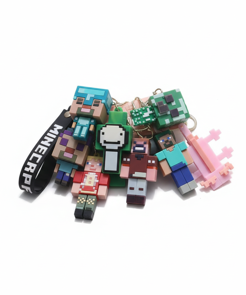 Minecraft New Version Electroplated Character Keychains
