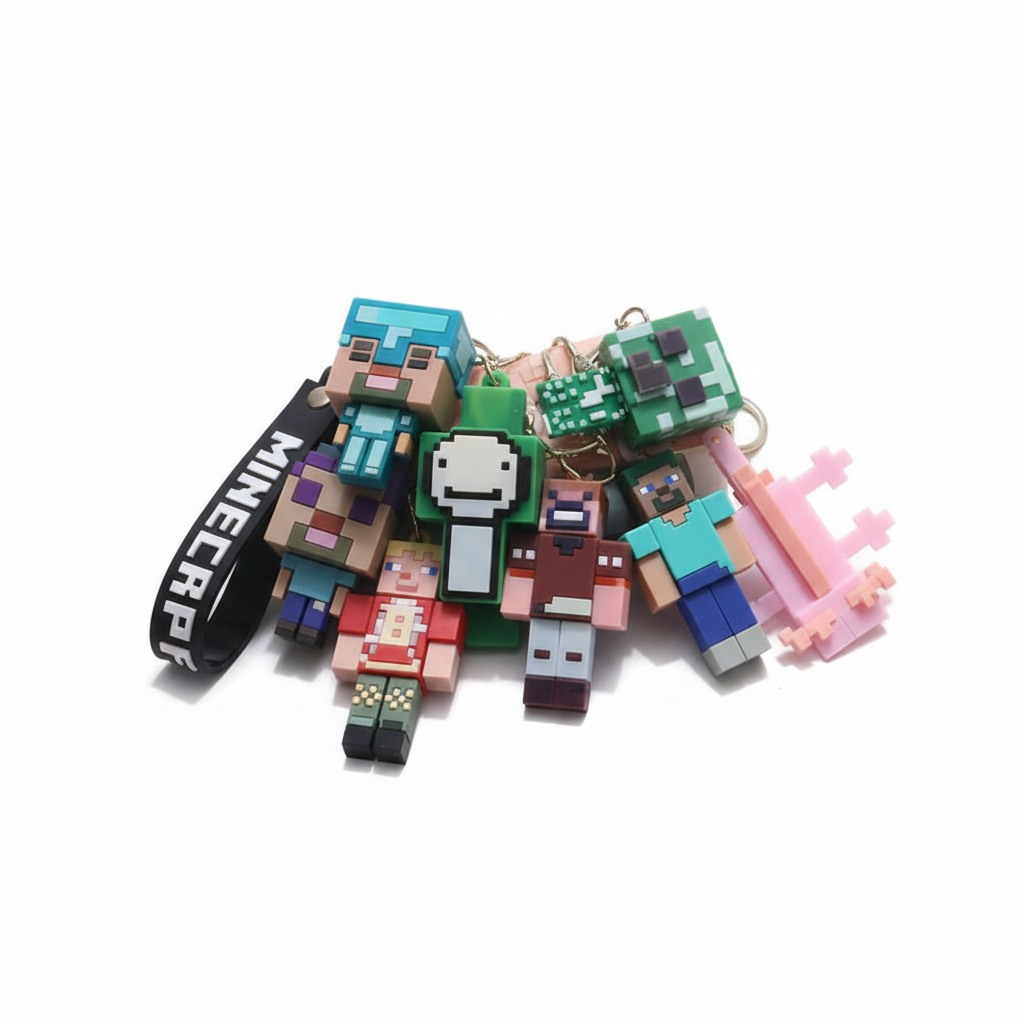 Minecraft New Version Electroplated Character Keychains