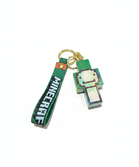 Minecraft Holographic Block Character Keychain