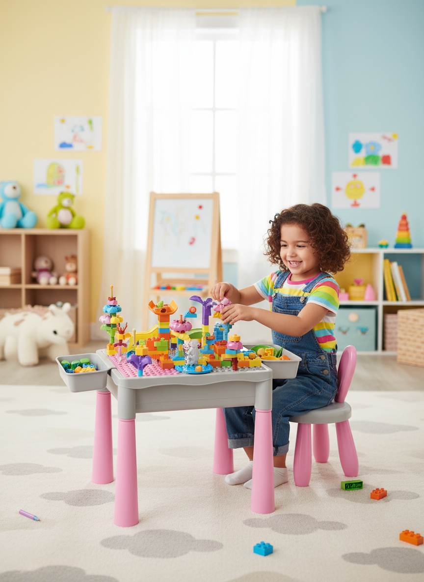 Multi Functional Building Block Table 6-in-1