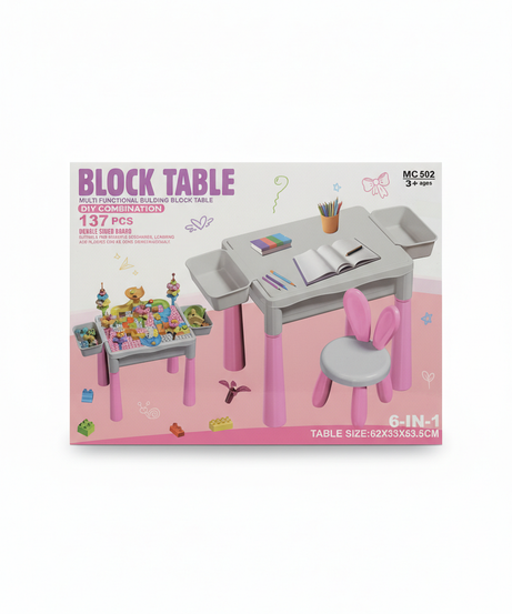 Multi Functional Building Block Table 6-in-1