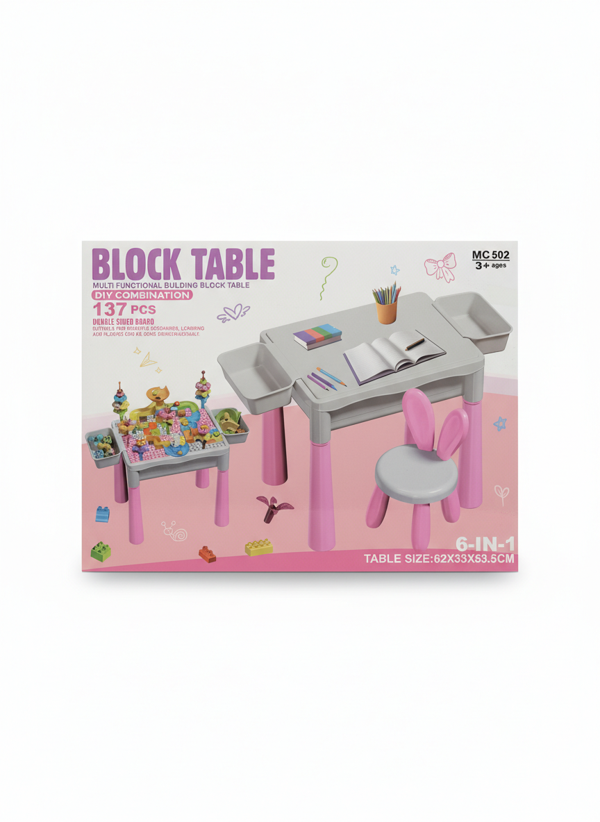 Multi Functional Building Block Table 6-in-1