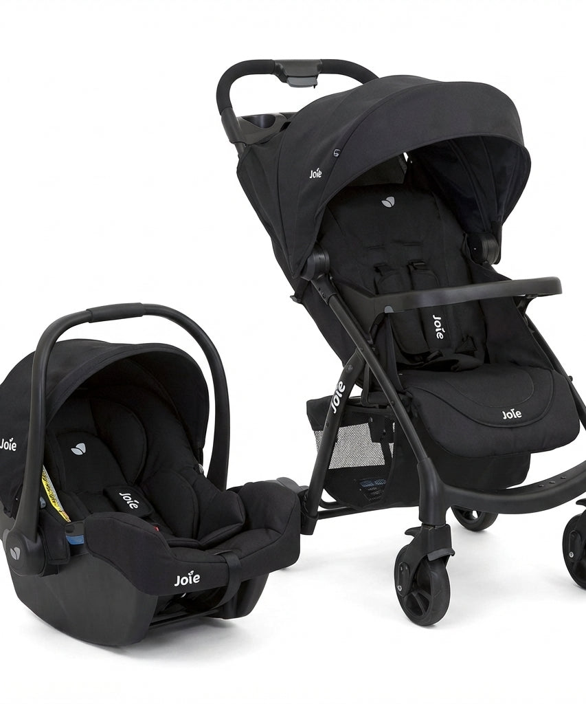 Joie Muze LX Black 2-Piece Travel System with Sun Canopy (Upto 3 years)