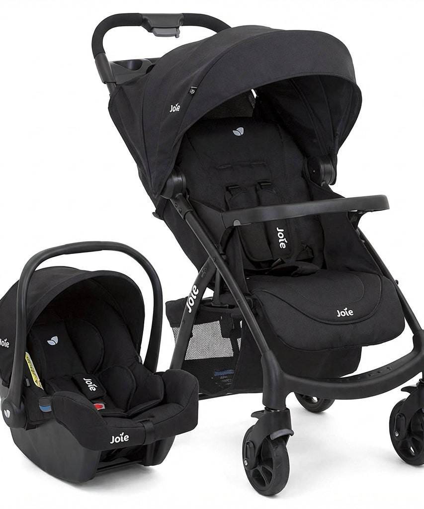 Joie Muze LX Black 2-Piece Travel System with Sun Canopy (Upto 3 years)