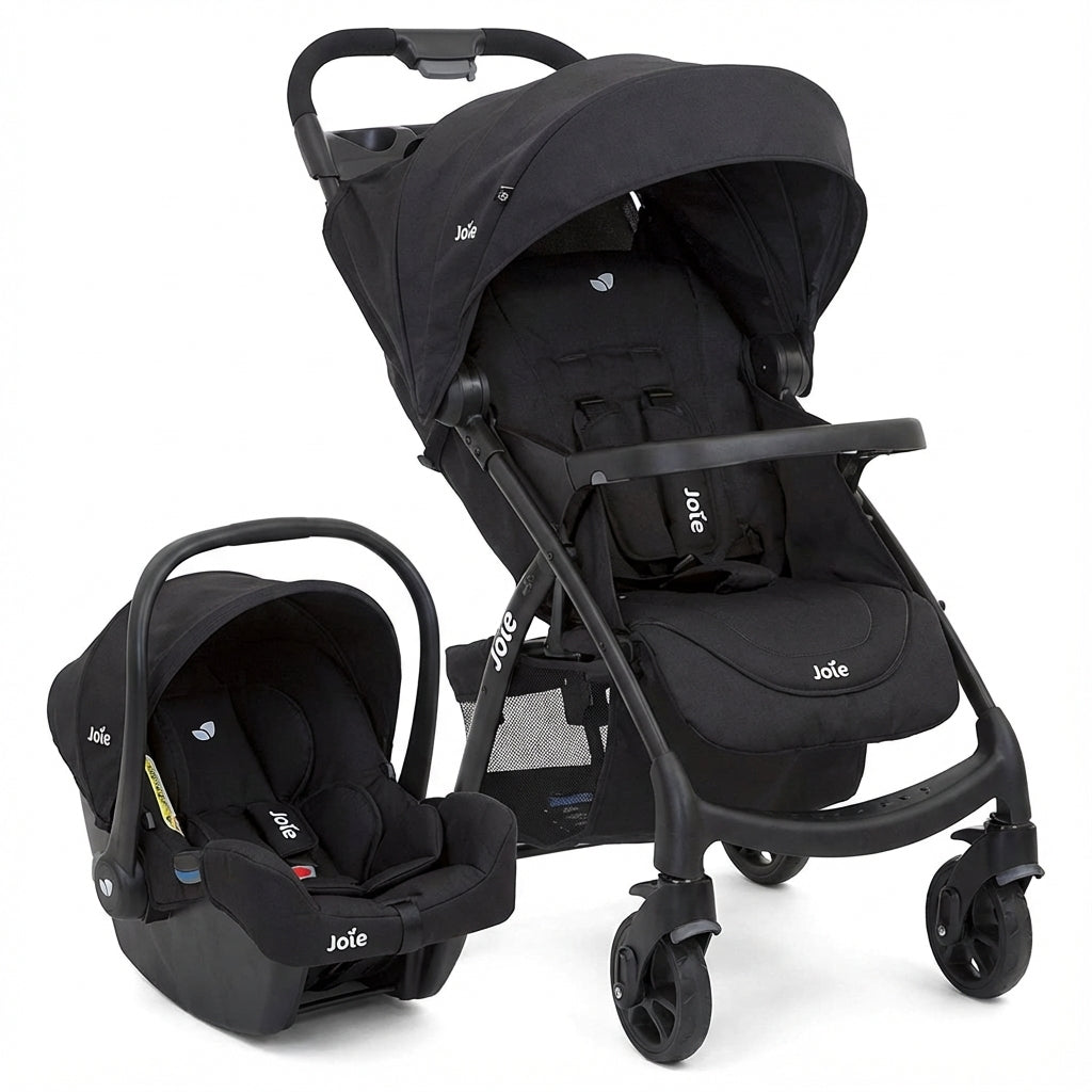 Joie Muze LX Black 2-Piece Travel System with Sun Canopy (Upto 3 years)