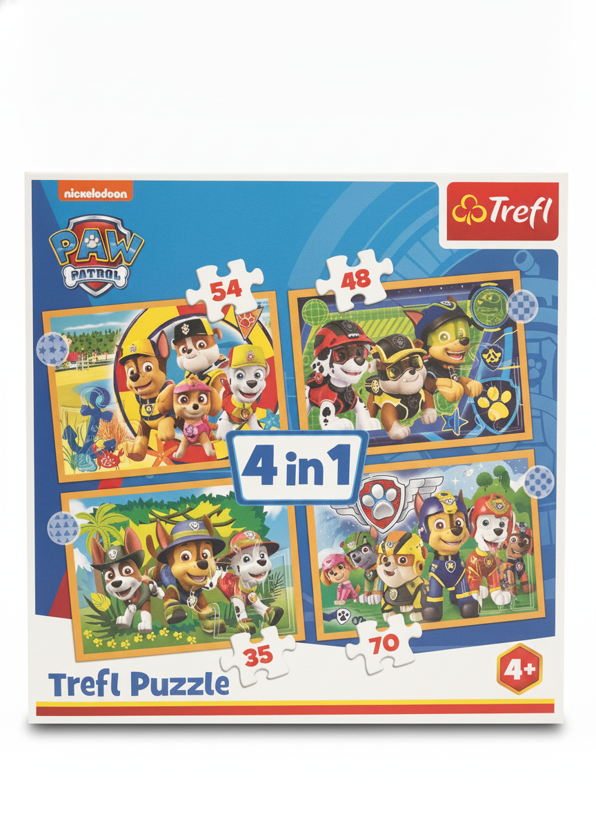 Nickelodeon PAW PATROL 4 in 1 Trefl Puzzle