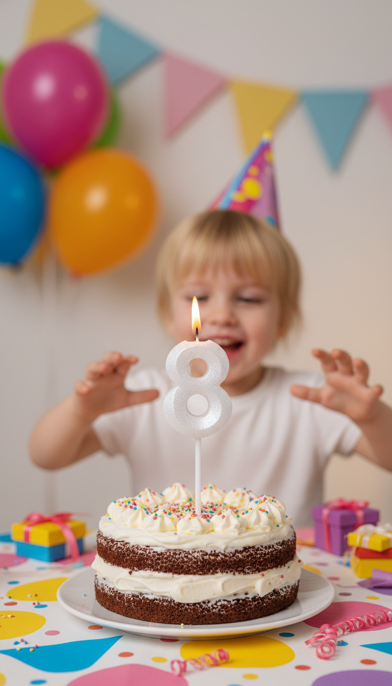 Number 8 Birthday Candle