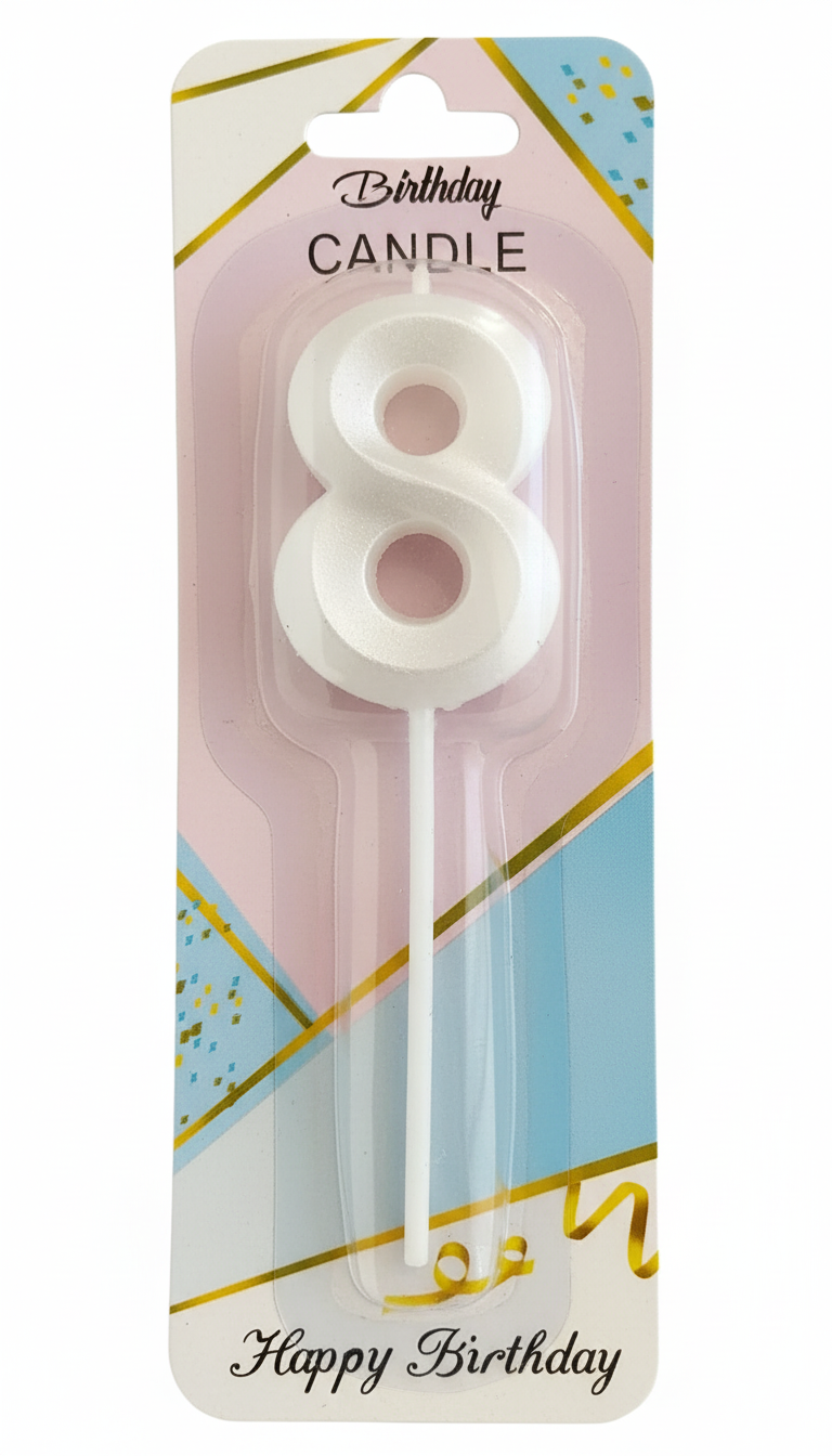 Number 8 Birthday Candle