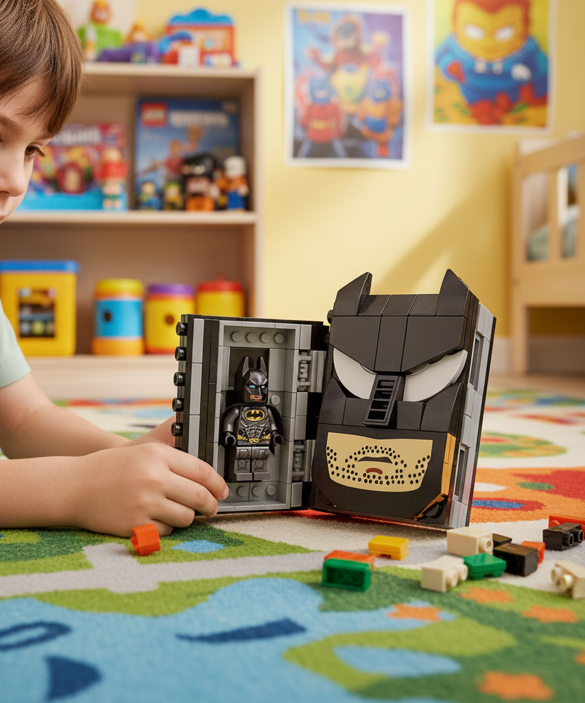 OBM HEROISM Building Block Set: Batman-Style Openable Book No. 9019-2