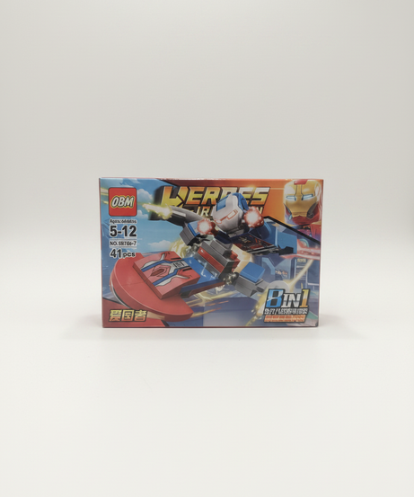 OBM Heroes Armor 8-in-1 Iron Patriot Building Blocks