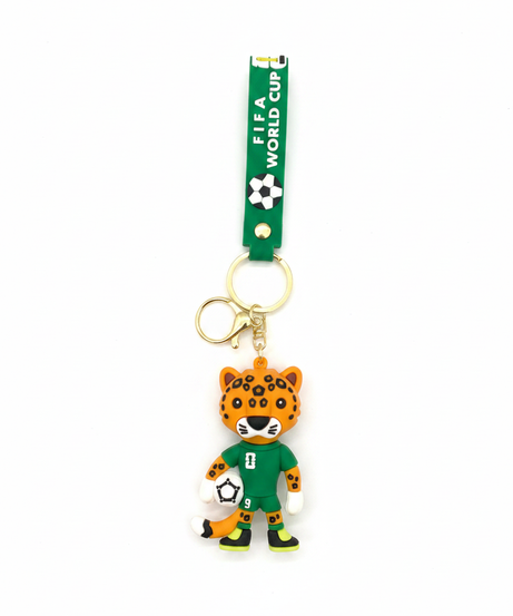 Official FIFA World Cup La'eeb Mascot Keychain