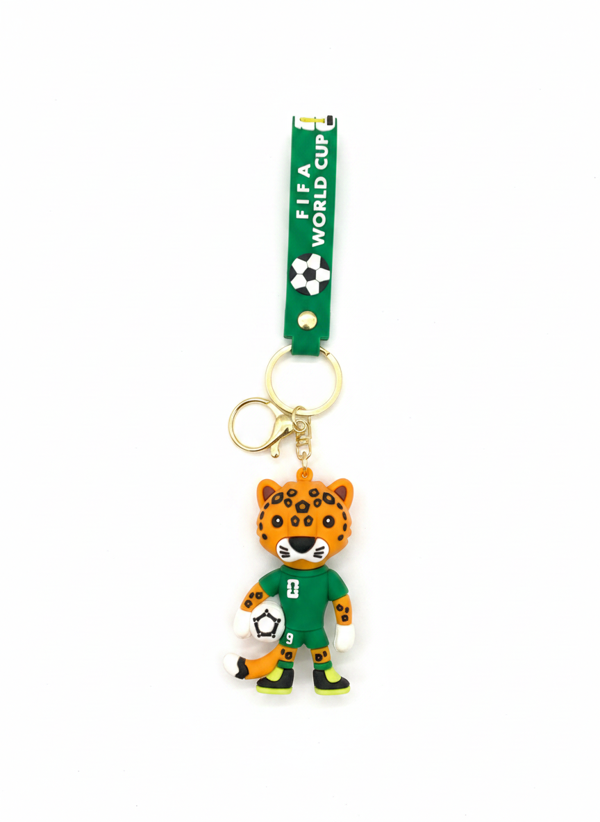 Official FIFA World Cup La'eeb Mascot Keychain