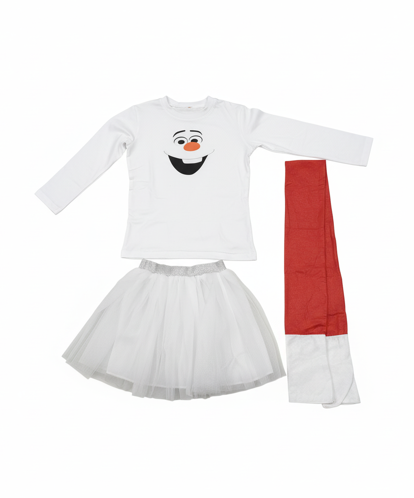Olaf Snowman Character Costume Play Set