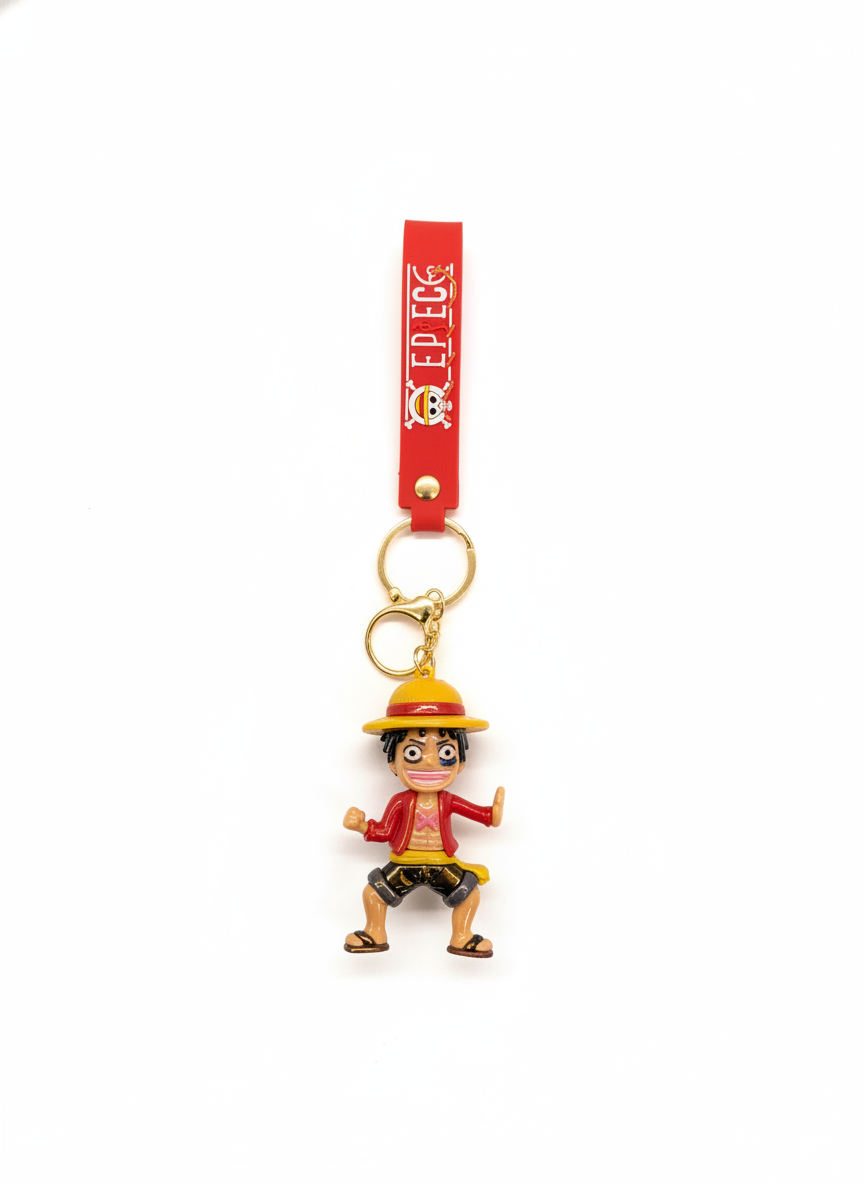One Piece Monkey D. Luffy Straw Hat Pirate Keychain