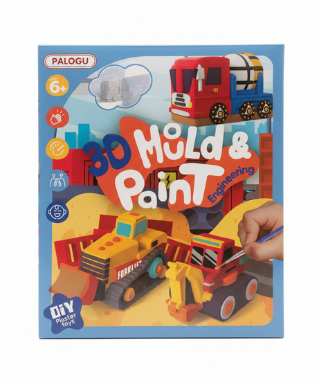 PALOGU 3D Mold & Paint Engineering DIY Plaster Toys