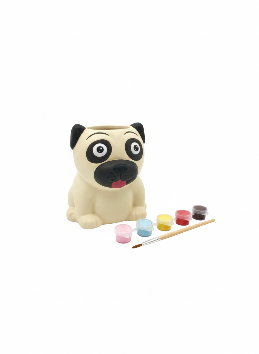 PLAY Paint Your Own Pug Ceramic Pot