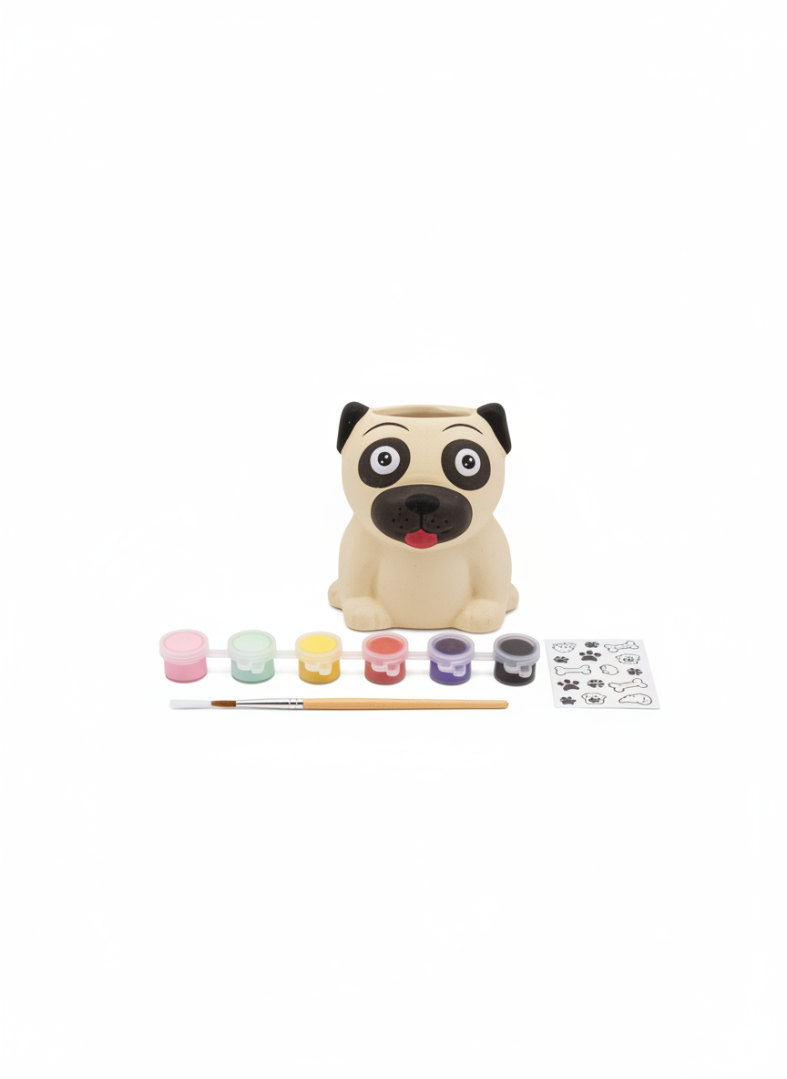 PLAY Paint Your Own Pug Ceramic Pot