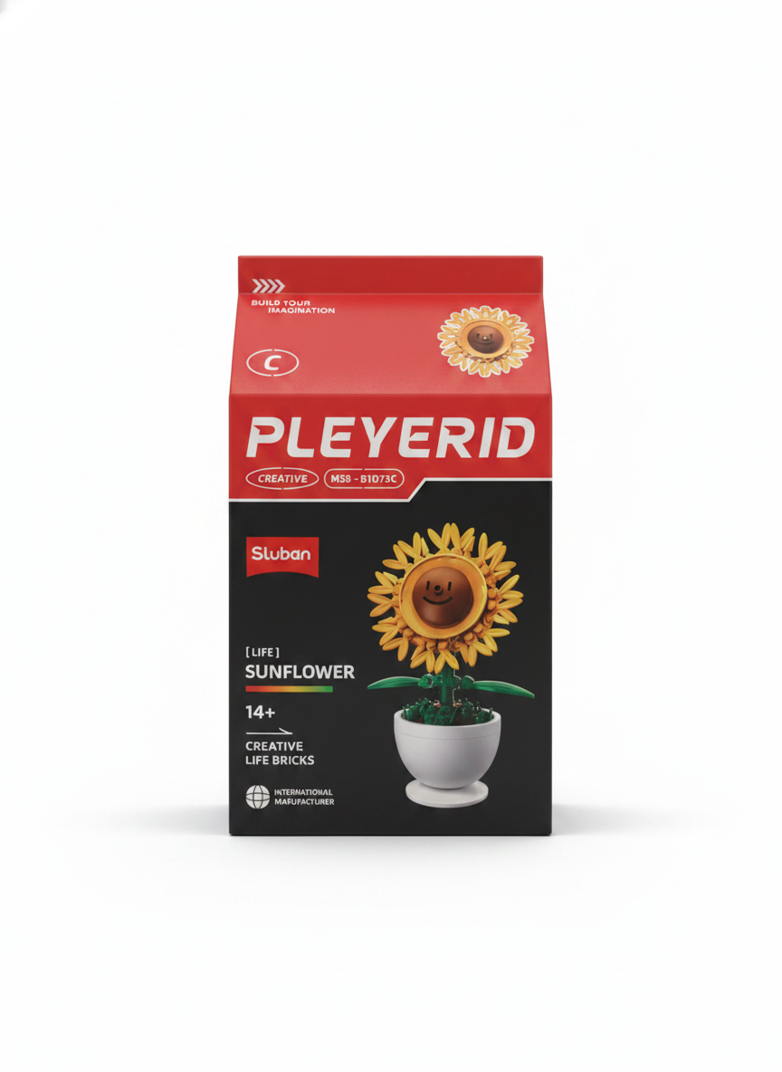 PLEYERID Creative [LIFE] Sunflower Building Bricks