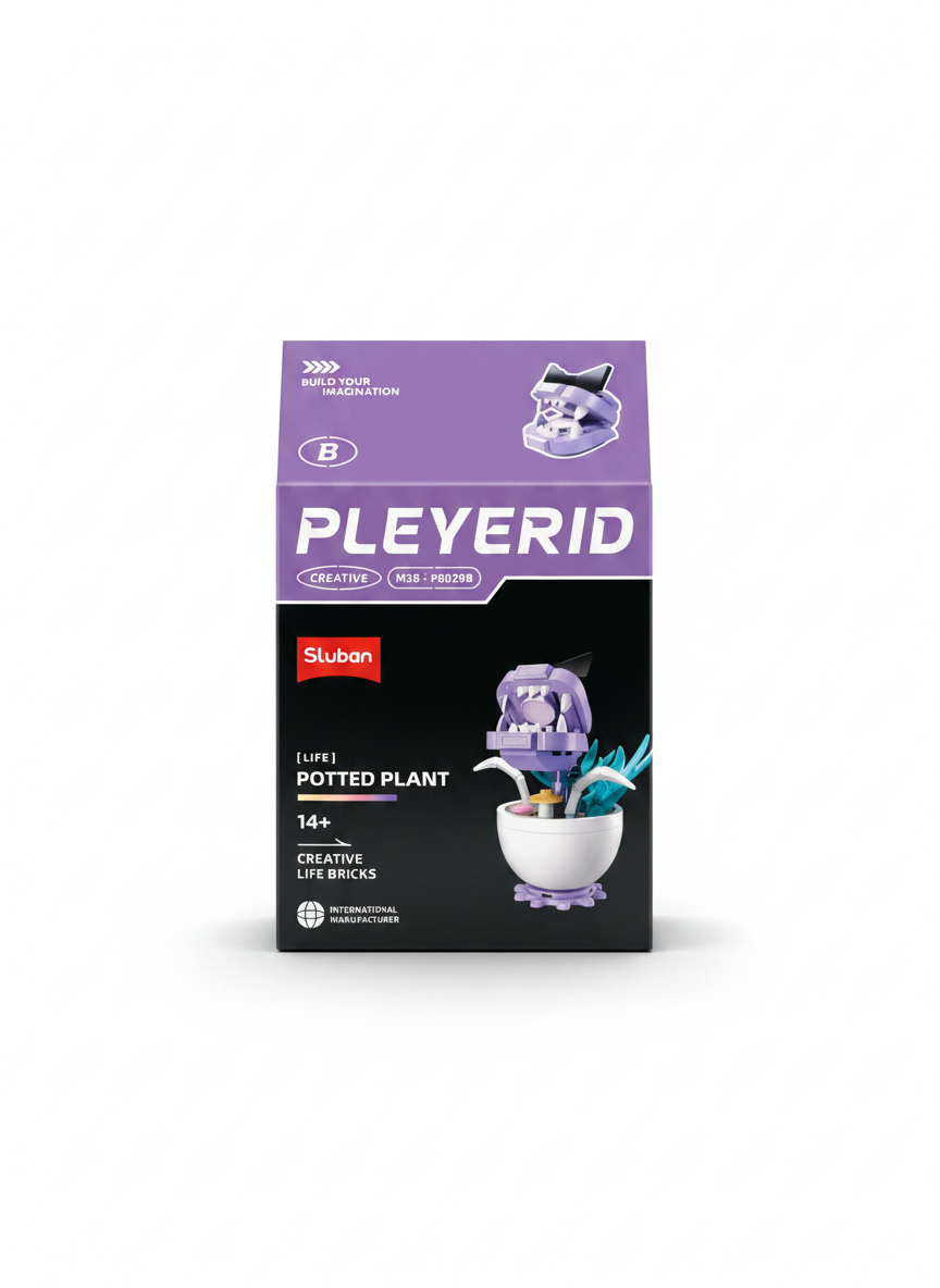 PLEYERID [LIFE] POTTED PLANT Creative Building Bricks (M3B-P8029B)