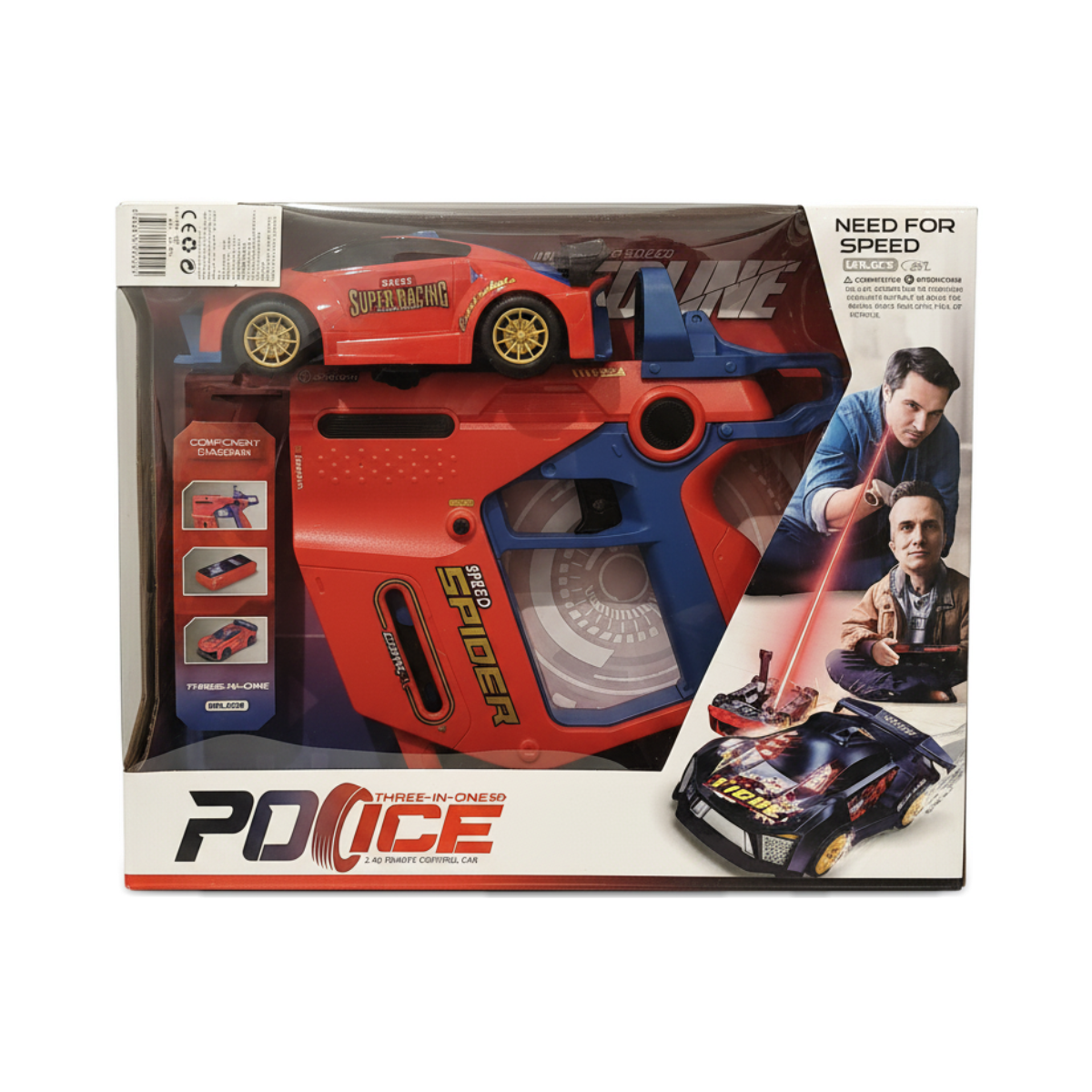 POLICE THREE-IN-ONE 2.4G REMOTE CONTROL CAR