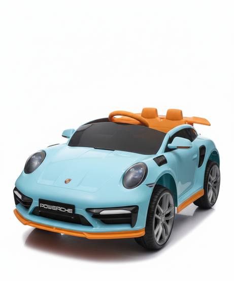 POWERCHE Light Blue Ride-On Electric Sports Car